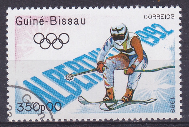 Guinée-Bissau 1989 OBLITERE N° 492 ski alpin