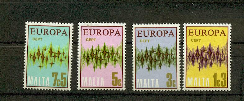 Malte 452 à 455 Europa 1972 neufs luxe ** MNH cote 1.65