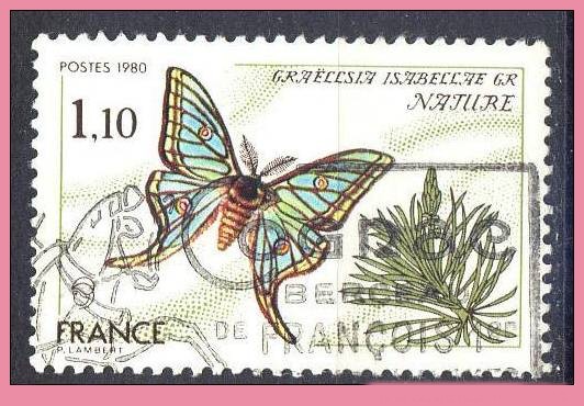 France Oblitéré Yvert N°2089 Papillon 1980