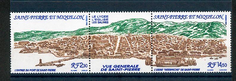 Saint Pierre et Miquelon 530 A 1990 à la faciale triptyque saint Pierre neuf **TB MNH sin charnela 