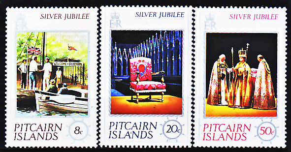 Pitcairn 158 / 60 25e anniversaire de l'accession au trône de sa Majesté Elizabeth II
