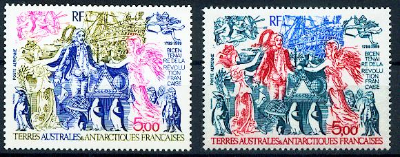 TAAF PA 107 108 1989 bicentenaire de la Révolution PHILEXFRANCE neuf ** TB MNH sin charnel cote 9.1