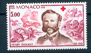 MONACO 1174 1978 1/4 de cote croix rouge Henri dunant neuf ** TB MNH SIN CHARNELA Cote 5.5 euros