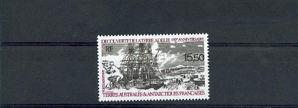 TAAF PA 111 1990 découverte de la terre adélie neuf ** TB MNH prix de la poste 2.36 euros 