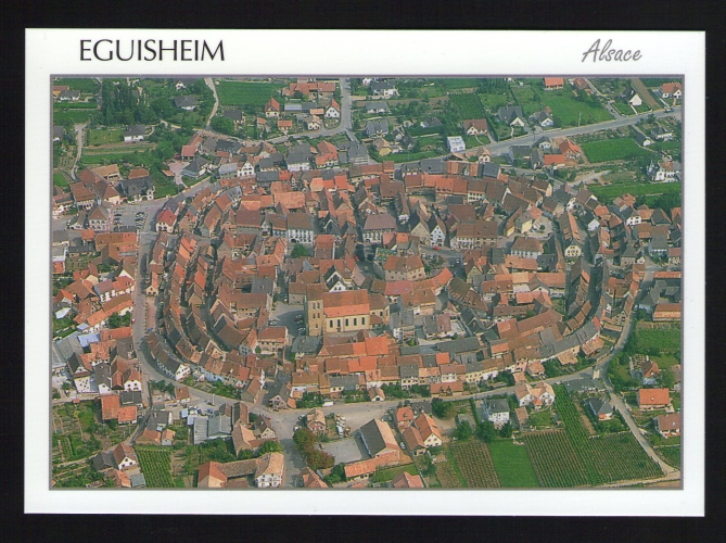 Carte Postale Postcard Postal Eguisheim vue aérienne Alsace FRANCE