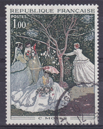 FRANCE 1972 OBLITERE N° 1703 Femmes au jardin de Monet