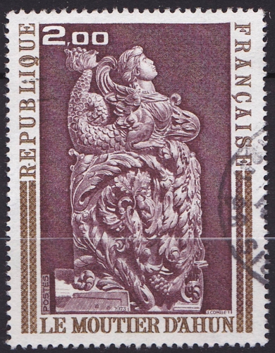 FRANCE 1973 OBLITERE N° 1743 Boiseries du Moutier d'Ahun