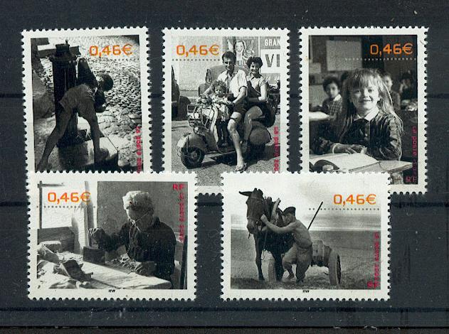 France 3519 3523 2002  vie quotidienne du bf 52 neuf ** TB MNH sin charnela  