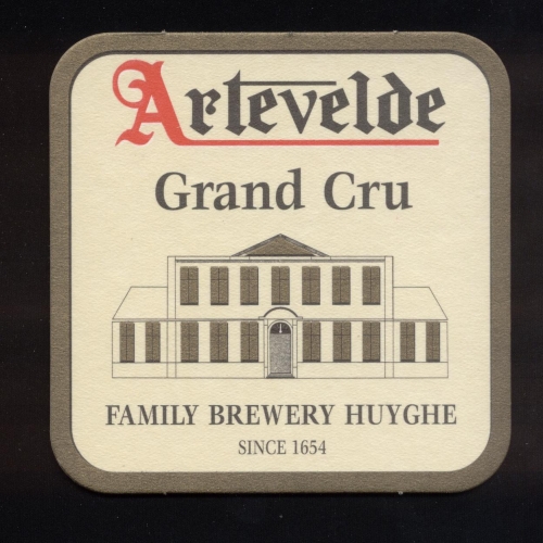 SB Sous Bock Sous verre Beer Mat ARTEVELDE Grand Cru Family Brewery Huyghe Since 1654