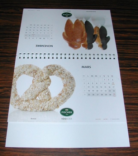 Calendrier 2013 Calendar Triptyque FISCHER Boulangerie Pâtisserie LUXEMBOURG