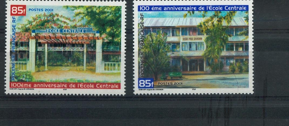 Polynésie 631 632 2001 Ecole centrale neuf ** TB MNH SIN CHARNELA prix de la poste 1.42 