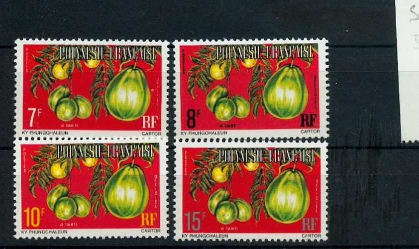 Polynésie service  5 8A flore fruits neuf ** TB MNH sin charnela cote 3.9 