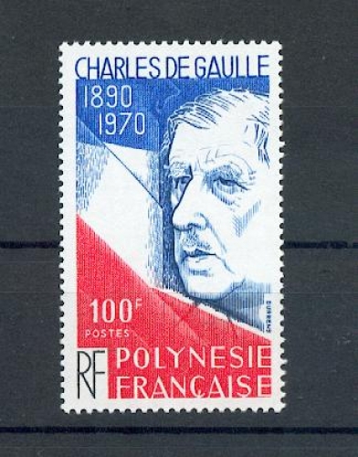 Polynésie 159 1980 De Gaulle neufs ** LUXE MNH sin charnela cote 6.1 