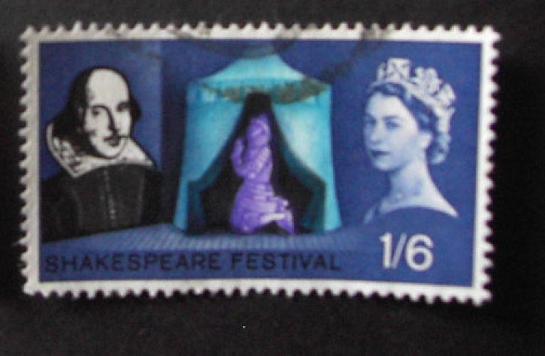 GB 1964 Shakespeare    1S6D YT 385 / SG 649