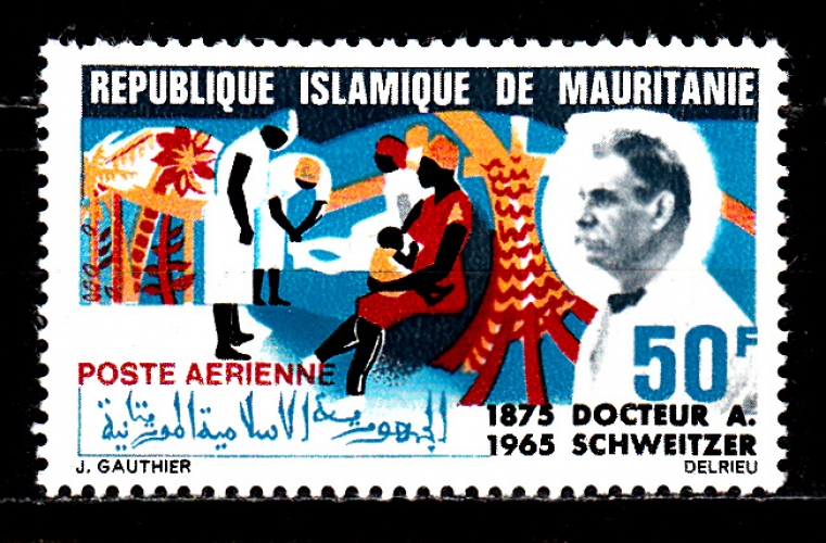 Mauritanie Pa 54 Mort du Docteur Schweitzer