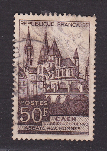 France 1951   Y& T n° 917 Abbaye aux hommes de Caen