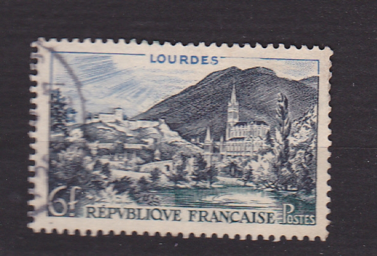 France 1954  Y& T n° 976 Lourdes