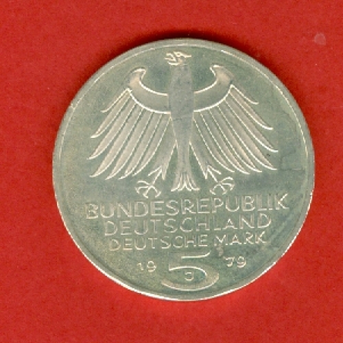 RFA -  5 Mark - German Archeological Institute -  Argent - 1979