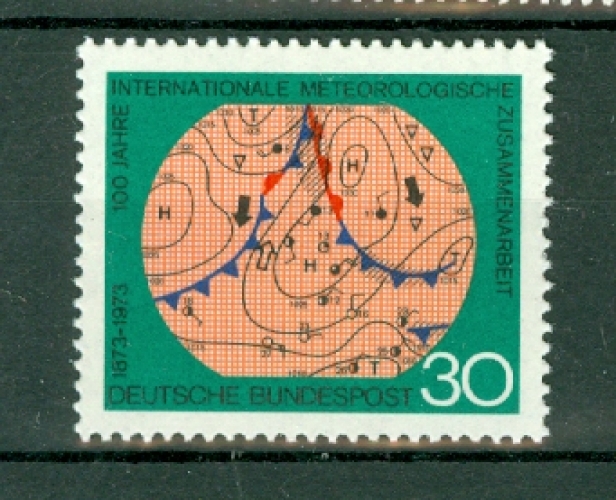 RFA - 1973 - 100 ans de Collaboration Intern. en matière de Météorologie - n° 610 - Neuf **