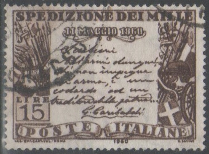 Italie 1959 - Expédition des Mille