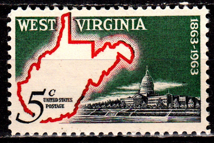 USA 746 Centenaire de l'Etat de la Virginie occidentale dans l'Union