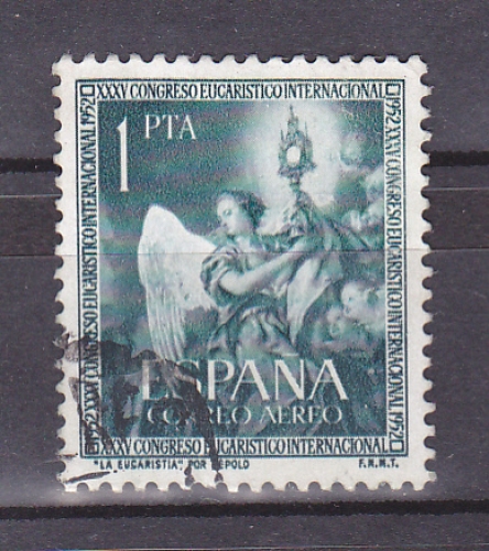 ESPAGNE  1952   Y&T PA  n° 255  35 ème congrès eucharistique international à Barcelone