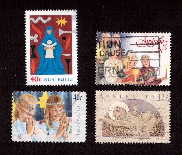 Australie Y&T 1038 - 1229 - 1624 o +  1781 Vierge à l' Enfant cote 1,80 EUR