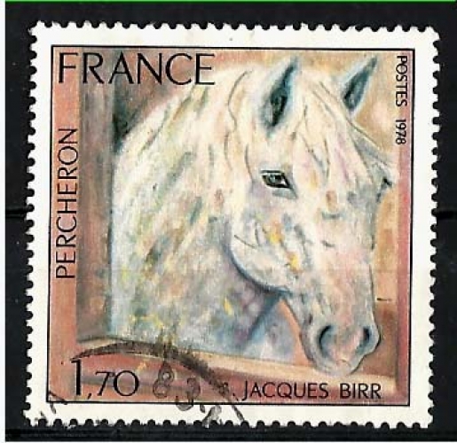 France 1978 - Y&T 1982 (o) -  Percheron de Jacques Birr - Cachet rond