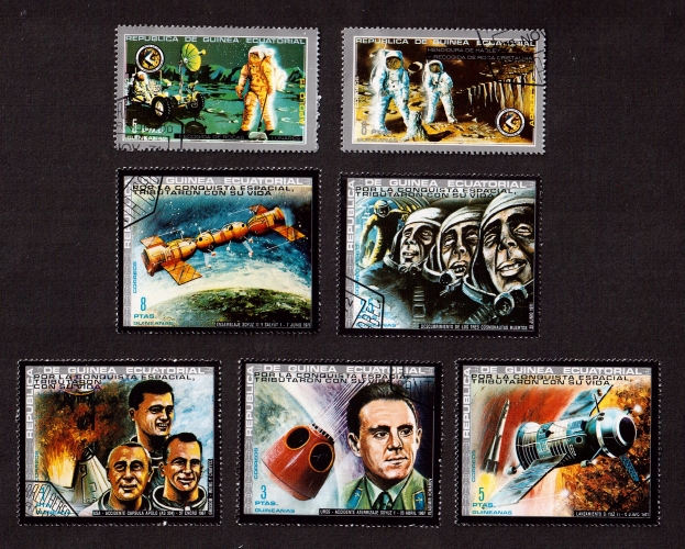 Guinée Equatoriale Lot de 7 timbres oblitérés Espace
