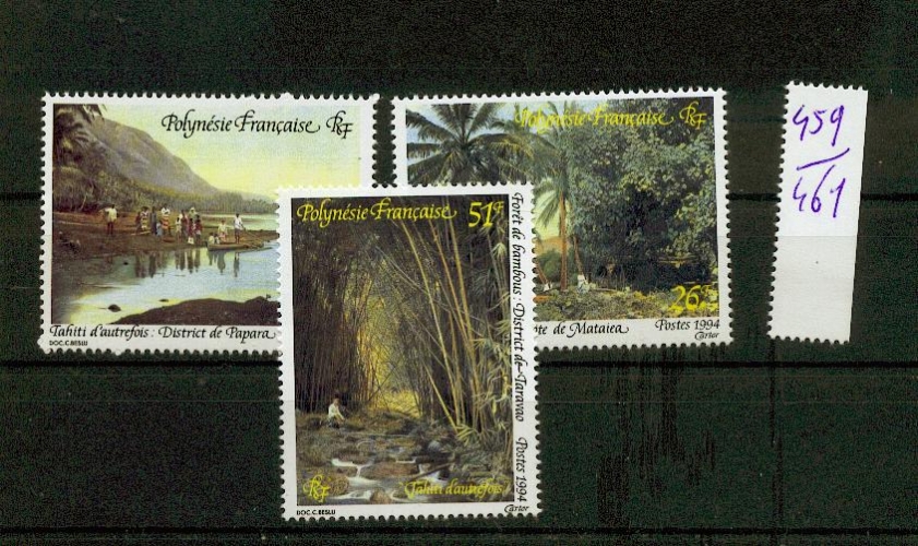 Polynésie 459 461 1994 paysages neufs**TB MNH cote 3.7