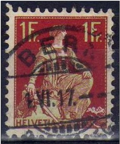 Suisse 1908 - Helvetia 1 f.