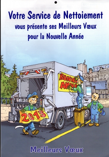 Calendrier Mural 2013 Service de Nettoiement FRANCE