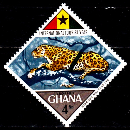  Ghana 303 ( Hors série ) Année internationale du Tourisme / Seul timbre félins / Léopard