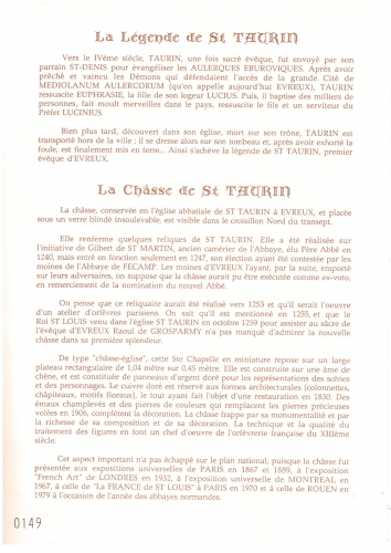  France 1995  Châsse de  St-Taurin XIII siècle Eglise Abbatiale de St Taurin à  Evreux 