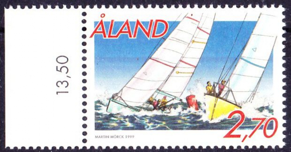 Aland 1999 Voiliers en régate (bord de feuille)