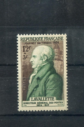 France  969 Journée du timbre 22 % Lavalette 1954 neuf ** TB MNH SIN CHARNELA cote 5.5 