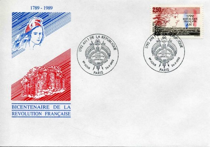 France 1992 Paris (75) 1792 An I de la République (EPJ / FDC)