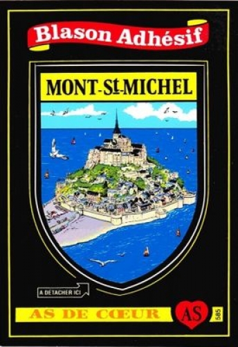 France 50 Mont-Saint-Michel - Blason adhésif sur carte postale