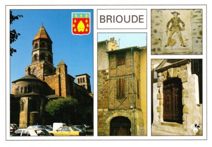 France 43 Brioude - Cpm multivues avec blason