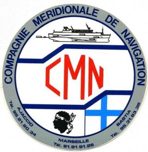 France 13 Marseille 1990 - Autocollant CMN Compagnie Méridionale de Navigation