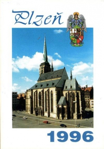 Tchécoslovaquie 1996 Calendrier de poche ville de Plzen