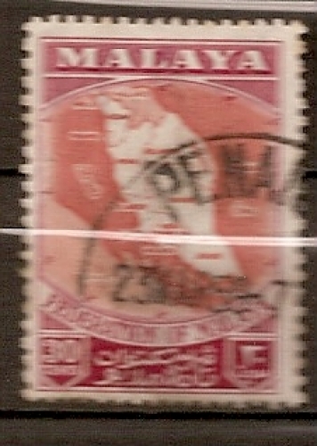 Malaisie 1957-1961 YT 83 Obl Carte