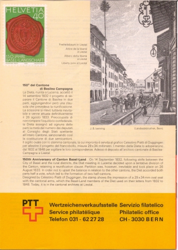 Suisse - Journal Service philatélique - Timbres Europa 03.05.1983 et Pro Patria 26.05.1983