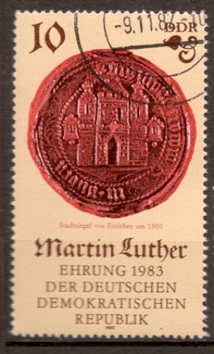 Allemagne démocratique 1982 YT 2399 Obl Religion 500 ans naissance Martin Luther