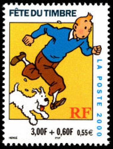 France 3304 2000 Tintin du bf neufs **TB MNH sin charnela cote 2.5
