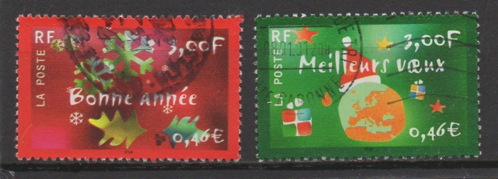 FRANCE 2000 - BONNE ANNÉE- YT 3363 et 3364