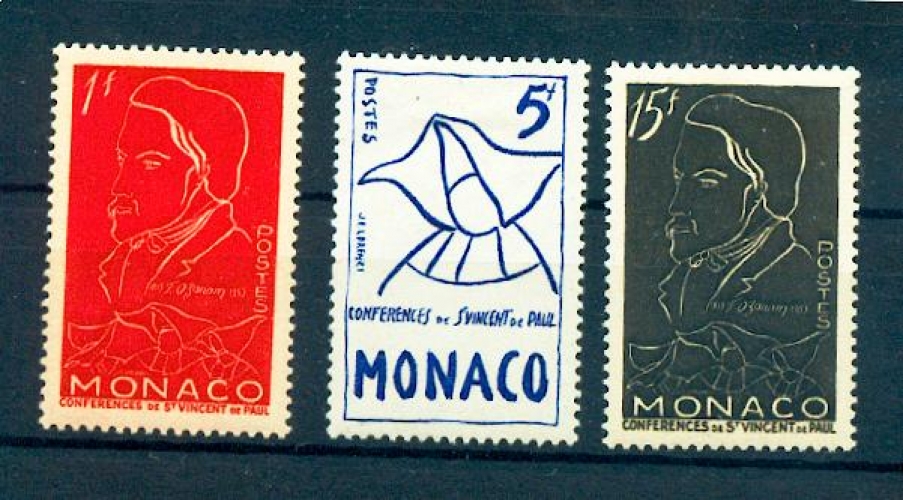 Monaco 399 401 OZANAM neufs avec trace de charnière* TB MH cote 2.15 