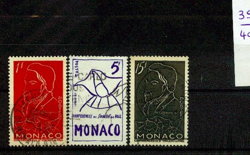 Monaco 399 401 OZANAM oblitéré used cote 3.7 euro 
