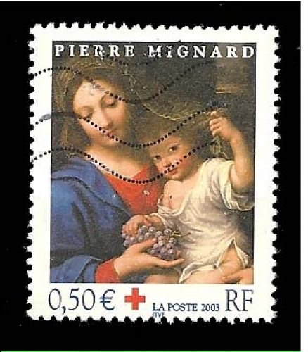 France - Y&T 3620 (o) - Pierre Mignard croix rouge - année 2003
