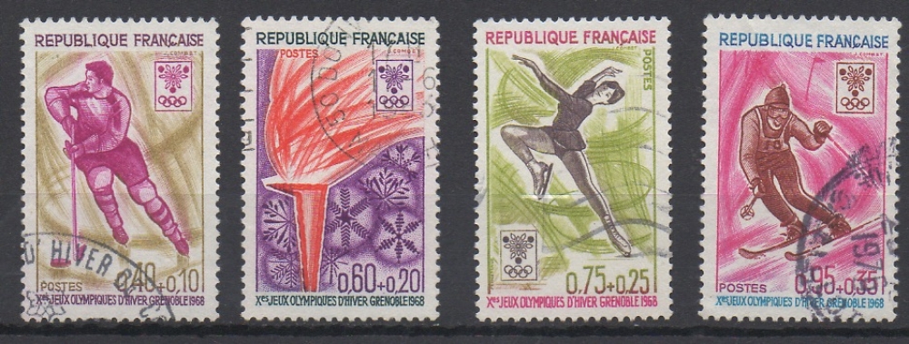 FRANCE 1968 - YT 1544 à 1547 : JO GRENOBLE